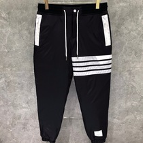 Thom Browne 20 autumn and winter four-bar down cotton thickened Wei pants male tb slim warm casual pants female