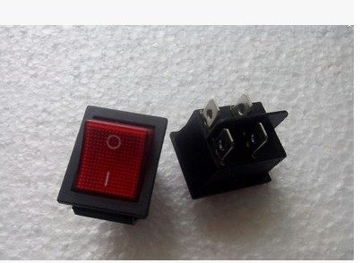 Rocker switch KCD4 switch with lamp 4 foot switch copper sheet silver contact point