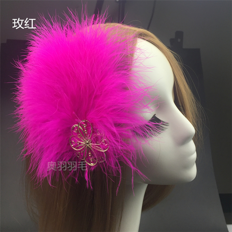 Vintage lông vương miện cô dâu vương miện lông phụ kiện tóc clip clip lông trâm chụp ảnh cưới sân khấu hiệu suất dây buộc tóc đẹp