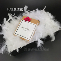 Feather Bar Feather Scarf Gift Box Padded Flower Basket bouquet Decorative Packaging Material Wedding Christmas Supplies