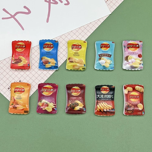 Реалистичные картофельные чипсы, маленький круглосуточный магазин, кремовый чехол для телефона, ювелирное украшение с аксессуарами, «сделай сам»