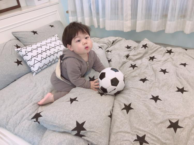 ins Bắc Âu trần trụi ngôi sao năm cánh Tianzhu bông đan gia đình của giường bốn bông bộ comforter giường bằng vải cotton doanh nghiệp - Bộ đồ giường bốn mảnh chan ga goi