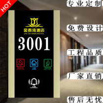 Hotel luminous door sign hotel room stainless steel touch doorbell electronic display sign LED lighted door sign customization