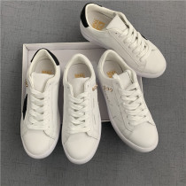 Ultra-light lightweight casual flat bottom deep mouth womens shoes head layer cowhide leather white shoes lace-up solid color low-top single shoes
