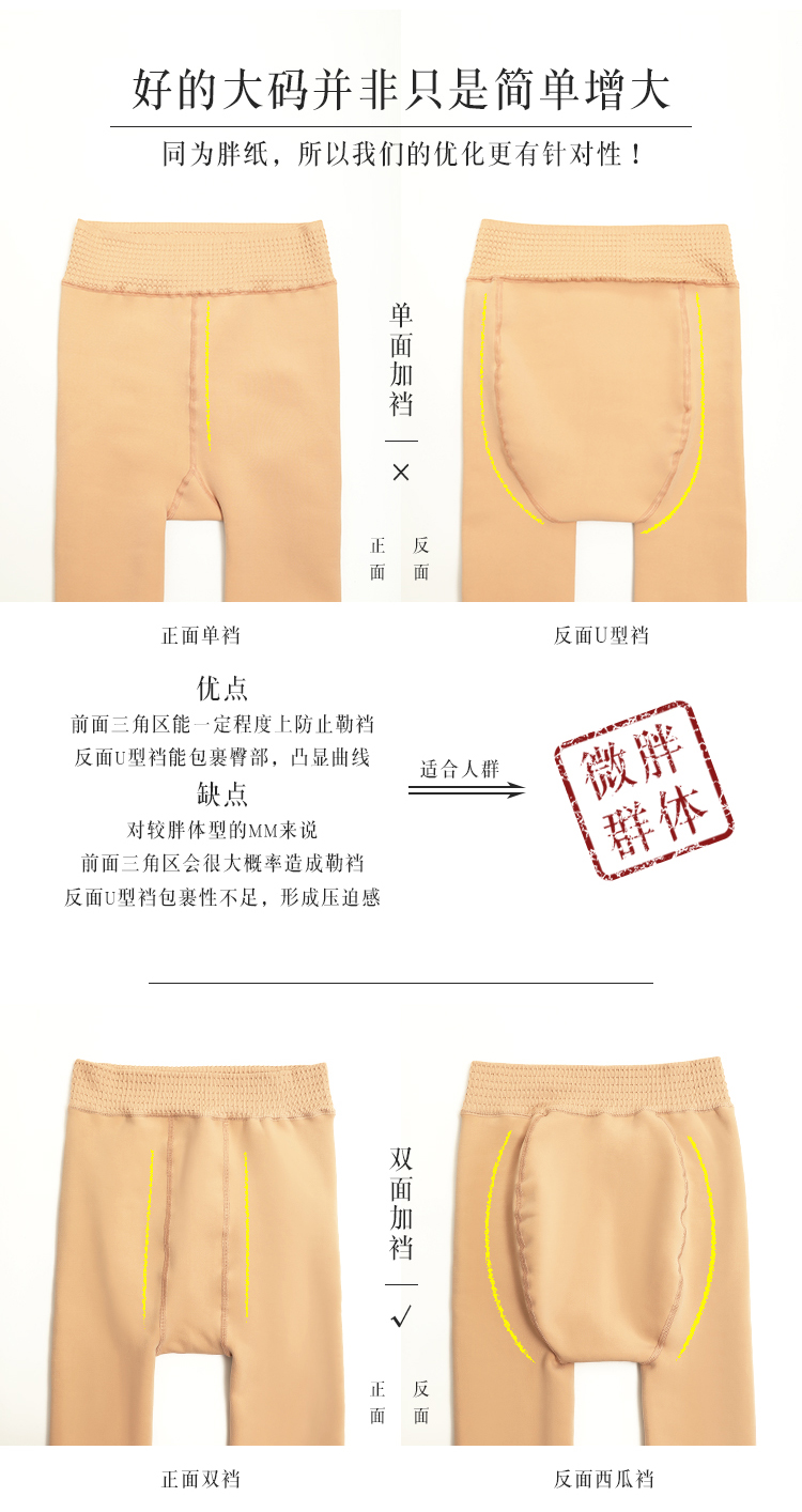 Quần legging XL cộng với quần legging nhung mùa đông cộng với vòng eo mập mạp mát xa da thịt căng màu mỏng quần ấm cho nữ quần giữ nhiệt