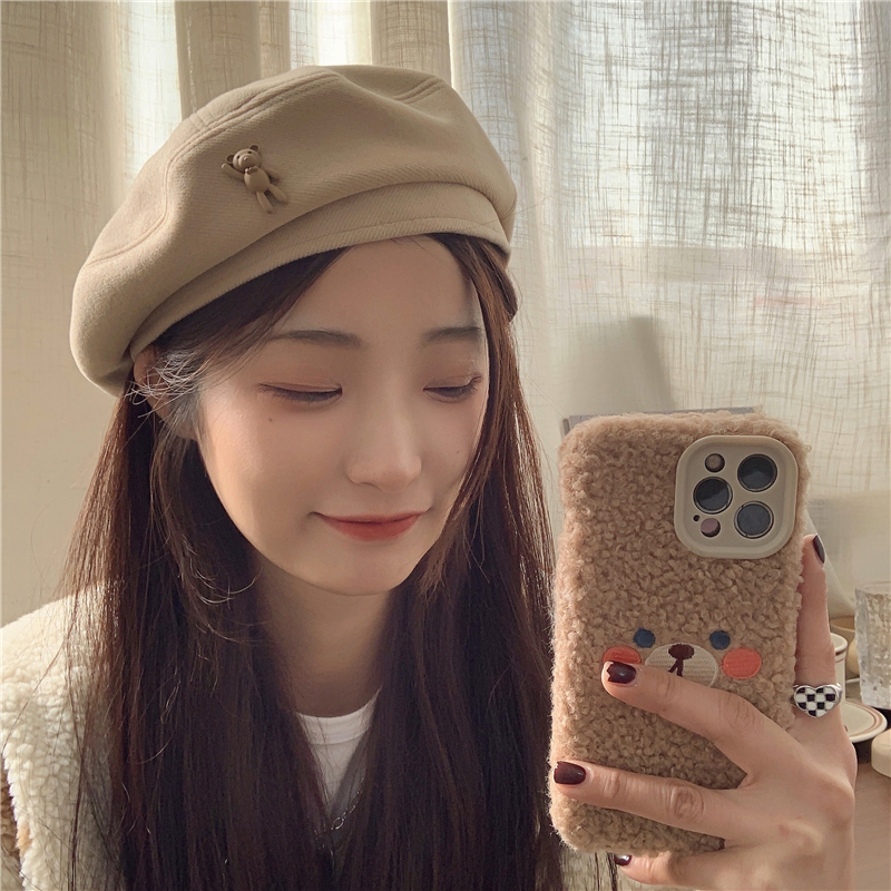 Women's Fashion Bear Handmade Eaveless Beret Hat display picture 16