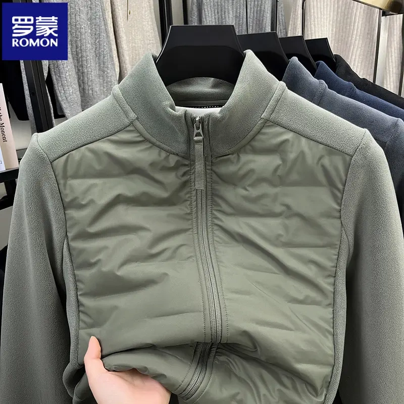Romon Autumn and Winter 90 Duck down Stand Collar down Jacket Outdoor Cold-Resistant Warm Men's Fleece Jacket Coat Men's Top Romon Autumn and Winter 90 Duck down Stand Collar down Jacket Outdoor Cold-Resistant Warm Men's Fleece Jacket Coat Men's Top