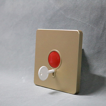Type 86 household champagne gold manual fire alarm button switch SOS Emergency button