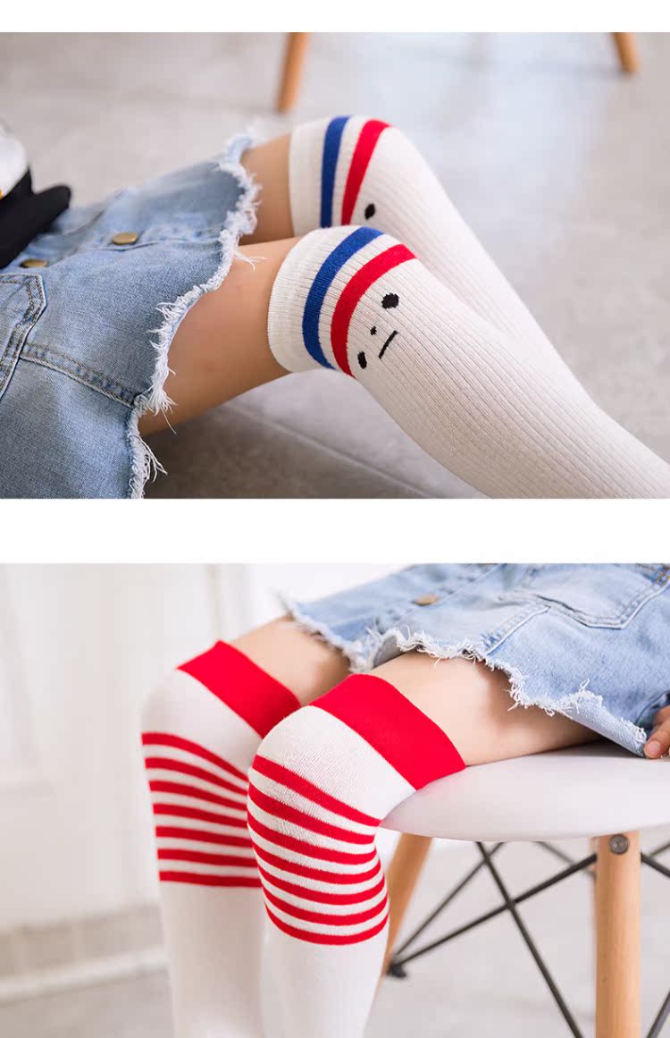 Mùa xuân và mùa thu trẻ em vớ cotton bé trai mỏng trong ống bóng đá bé gái ống cao qua đầu gối vớ bé vớ thu đông cao cấp 