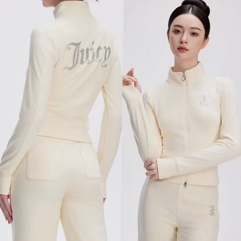 Early Autumn High-End Velvet Casual Sports Suit for Women, Fashionable Stand-Up Collar Cardigan Sweatshirt, Thin Outerwear That Looks Slimming Early Autumn High-End Velvet Casual Sports Suit for Women, Fashionable Stand-Up Collar Cardigan Sweatshirt, Thin Outerwear That Looks Slimming