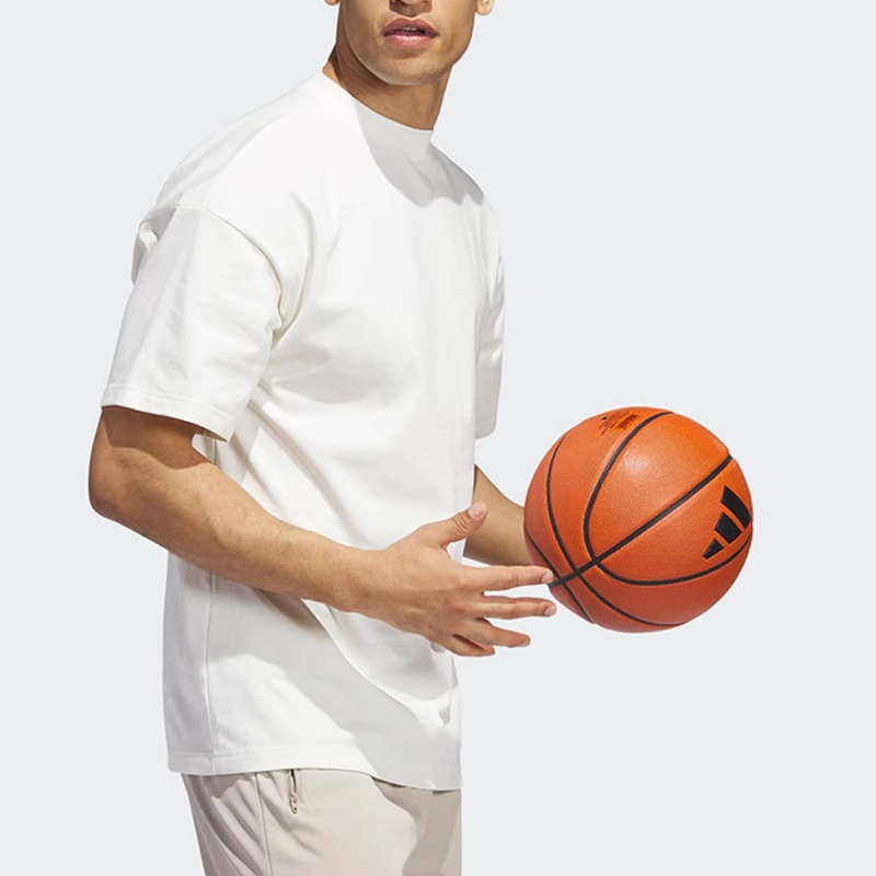 Adidas/Adidas Genuine Men's Half-Sleeve Round Neck Sports Casual Simple Breathable Short-Sleeve T-Shirt Iq1037