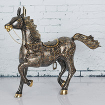 Bronze horse feng shui ornaments pure copper decoration mascot decoration crafts horse to success Pakistan bronze 30 inches