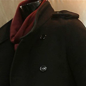 Демисезонное шерстяное пальто, плащ, длинная мужская куртка, облегающий крой, средней длины