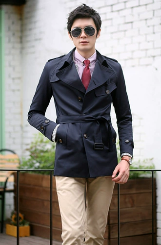 Осеннее длинное пальто, плащ в английском стиле, средней длины, в корейском стиле