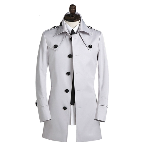 Осенний тонкий плащ для отдыха, куртка, в корейском стиле, облегающий крой, длина миди