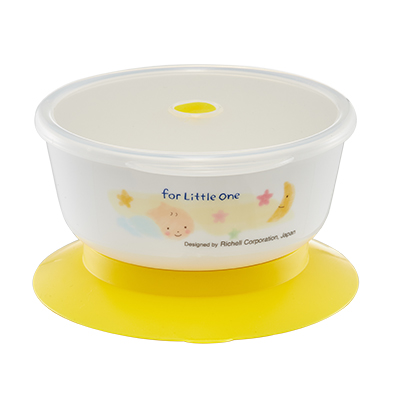 RICHELL Baby Suction Cup Baby Bowl (with lid)Double Twelve Spike