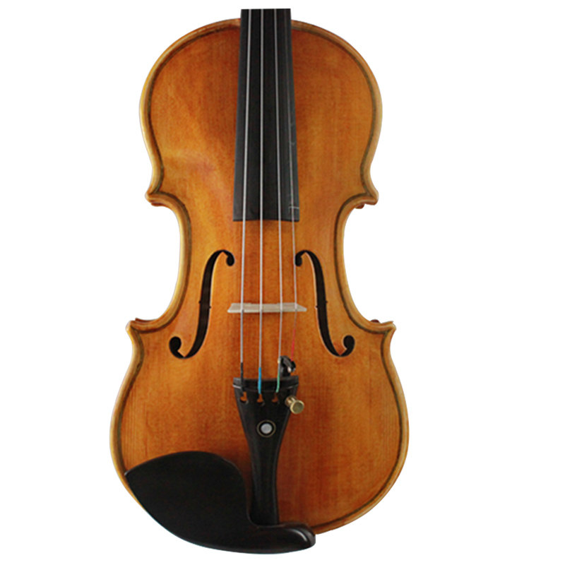 Pure hand-made solid wood violin beginner adult children play high-end special prices in the authentic tiger pattern