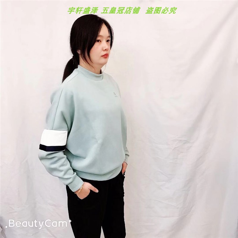 D truy cập cùng đoạn với áo len thun nữ Anta 2019 mùa thu áo sơ mi cổ tròn mới 16937705K - Thể thao lông cừu / jumper áo hoodie nam đen