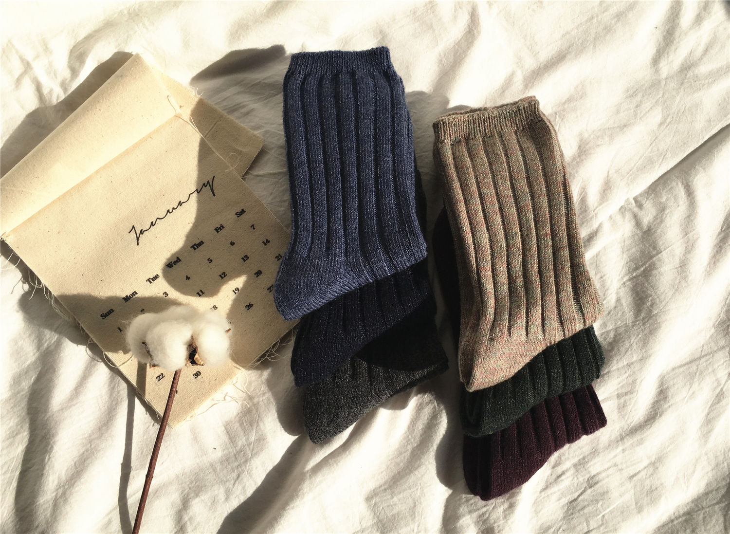 Vớ len nữ dày ống vớ nữ thỏ len siêu dày ấm áp nam và nữ vớ mùa đông cotton dày vớ cashmere vớ quần