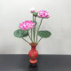 仿真荷花莲花塑料假花小盆栽家居客厅电视柜装饰花小摆件供佛用品