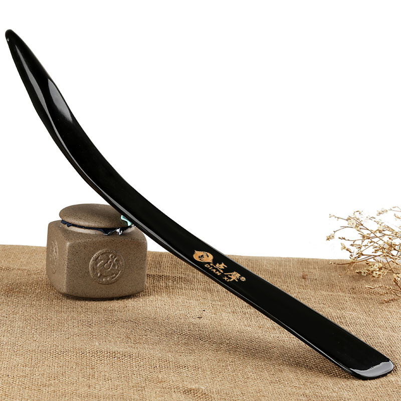 Natural Buffalo Horn Acupressure Stick for Gua Sha, Tapping, Back Massage, and Muscle Relaxation. Can Be Used for Self-Massage and as a Gift for Husband