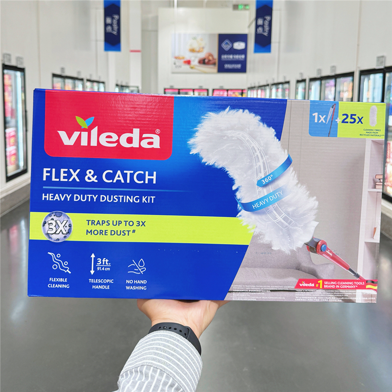 Sam Weiliada Retractable Electrostatic Dust Duster Set Includes 25 Replacement Heads, Disposable Dust Removal Feather Duster