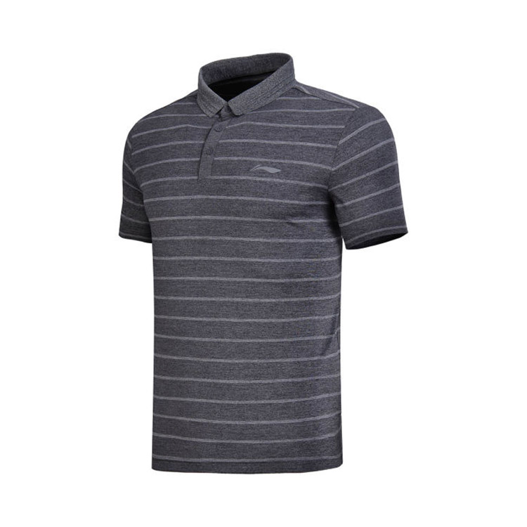 Bộ đồ tập thể thao nam Li Ning ngắn tay áo sơ mi polo tay áo thun nam 2018 hè APLN057-1-3-2 - Áo polo thể thao áo polo đẹp