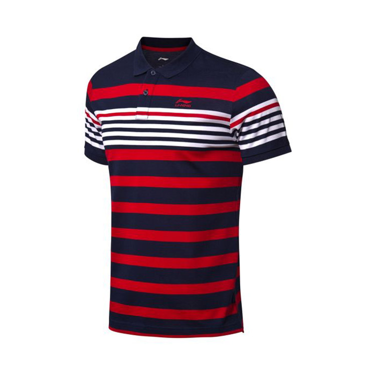 Loạt thời trang thể thao nam Li Ning ngắn tay áo sơ mi polo ve áo 2018 cotton mới APLN285-1 - Áo polo thể thao áo polo nam đẹp