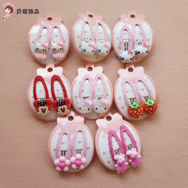 Children's hair accessories new Korean version of cute resin cloth hair clip BB clip Baby bangs clip 1-to-price birthday gift