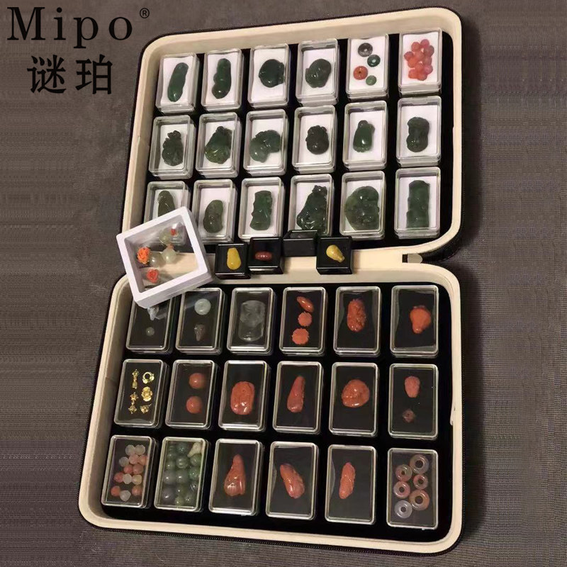 Sample exhibition storage box luggage jewelry jewelry color treasure bare diamond text play beads transparent electronic chip carry