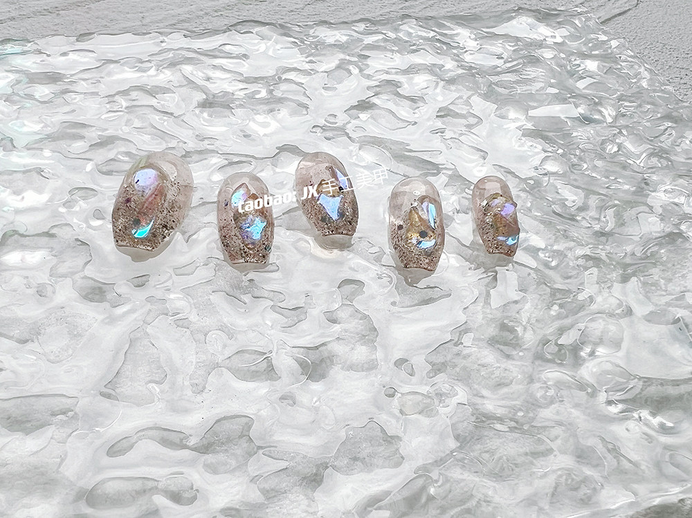 Warm Genie Meryl Sheet Handmade Phototherapy Wearwear Chia Fake Nail Sticker INS Length Money JX Handmade Medecor Diamond