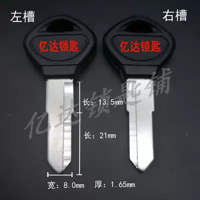 (G005) Three gold QJW rubber Qianjiang key embryo locomotive electric car key blank