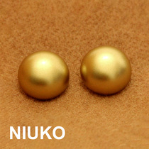 NIUKO accessories dumb golden mushroom button matte gold coat button high-end button monopoly