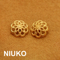 NIUKO accessories Noble rose metallic strand empty flower-shaped buttons Flower-shaped coat buttons Monopoly
