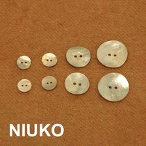 NIUKO accessories natural environmental protection shell button shirt natural button large 2 eye buckle monopoly