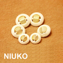 NIUKO clothing accessories pearlescent platinum color core temperament blazer button button button elegant golden button