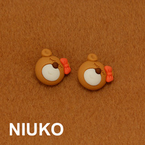NIUKO Cute Solid Small Bear Head Resin Plastic Button Cartoon Children Great Clothes Button Clothing Accessories Buttons