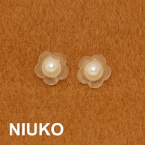 NIUKO Brief Transparent White Flower resin Decorative Button Flower Shaped Plastic Button Son Accessories Sweater Clothing Clasp