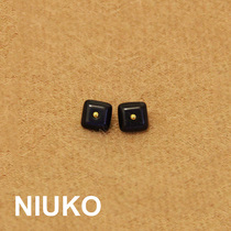 NIUKO clothing accessories blue black gold beads small square button Knitted button shirt button simple retro button