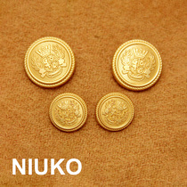 NIUKO clothing accessories High-end matt gold metal buttons Exquisite suit buckle crown badge buttons