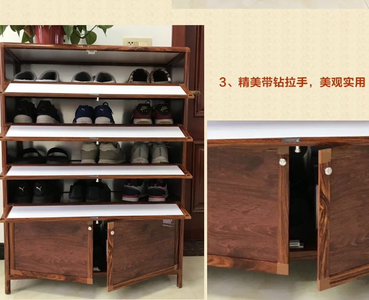 Dày giày đơn giản giày tiết kiệm và tiết kiệm không gian nhôm chống thấm nước chống nắng gia đình ban công ngoài trời tủ kính - Buồng tủ áo