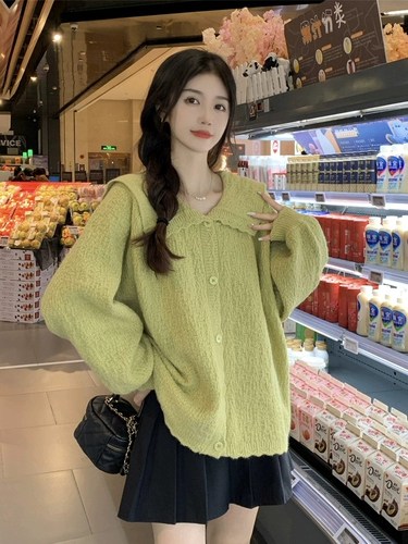 Весенний трикотажный свитер, лонгслив, куртка, размер, французский стиль, свободный крой