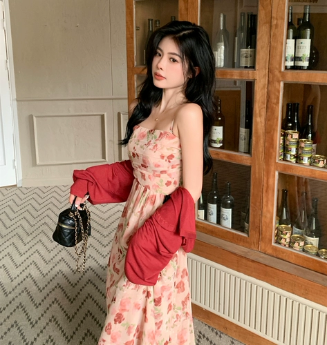 Шифоновая летняя длинная юбка, размер, цветочный принт, в цветочек, по фигуре