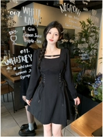 Черный короткий лонгслив