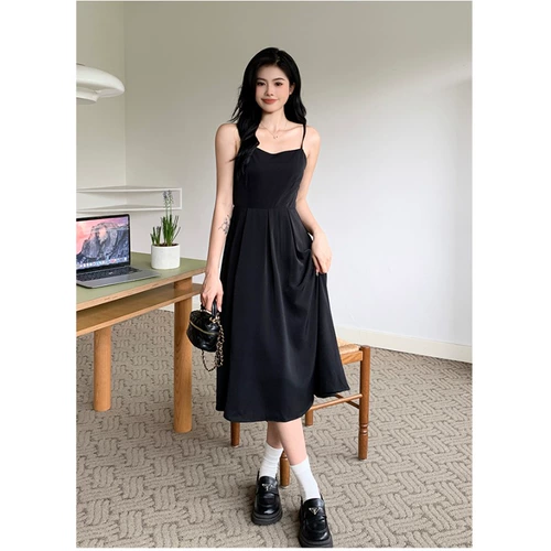 Черный комплект, небольшая дизайнерская юбка, размер, французский стиль, эффект подтяжки, по фигуре, тренд сезона