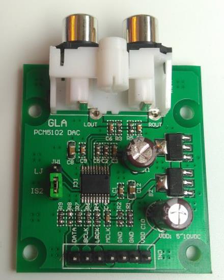 I2S DAC decoder module raspberry pie red core player PCM5102 chip