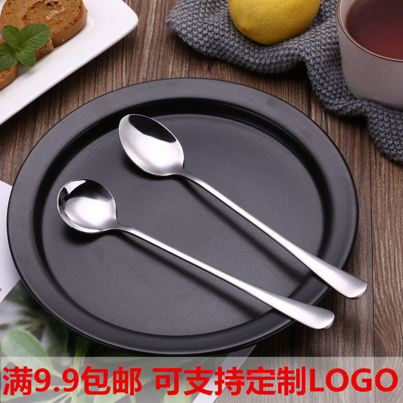 Coffee spoons stainless steel long handle spoons ice spoons Scoop Spoon sweet spoons Tons long juice spoons ice drinks spoons ice cream spoons