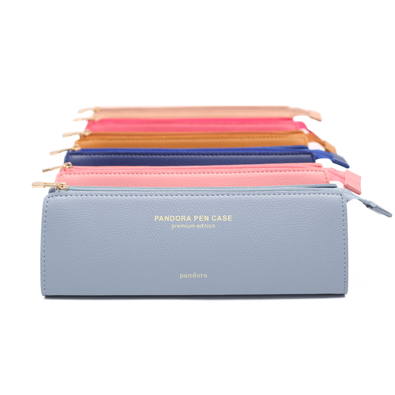 Fashion new triangle pencil case female simple creative small fresh stationery box