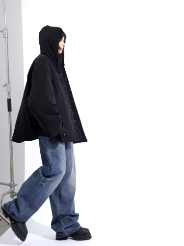 Неизвестный мир 22FW большой контур тяжелая хлопчатобумажная рубашка для рубашки хлопчатобумажной рубашки с капюшоном