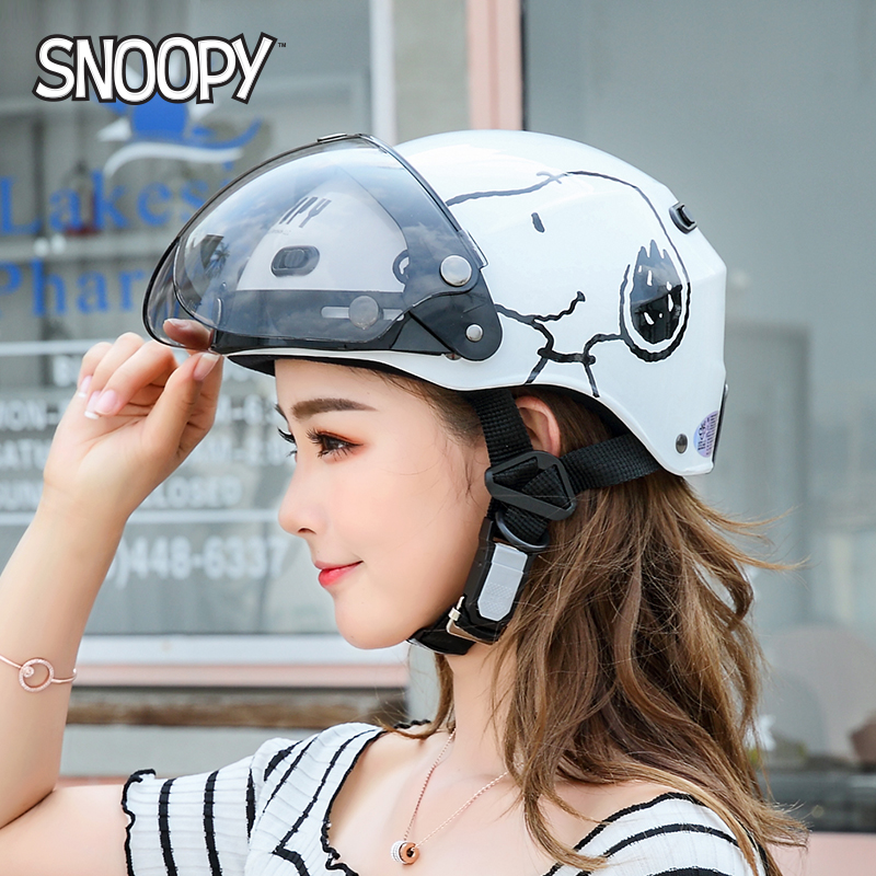 Taiwan safety helmet Huatai electric motor car adult helmet cartoon male and female summer sun protection half armor safety helmet Four seasons